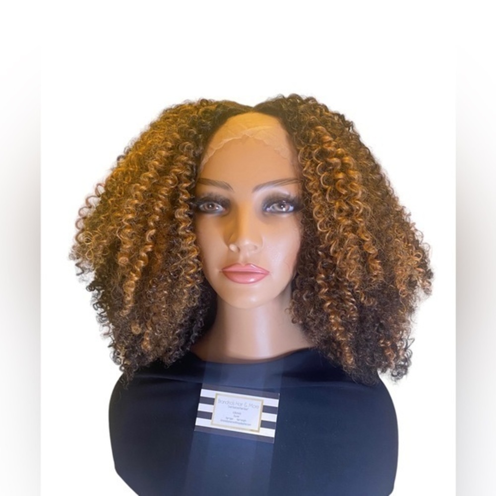 Synthetic Lace Front Afro Kinky Curly Wig -4/30